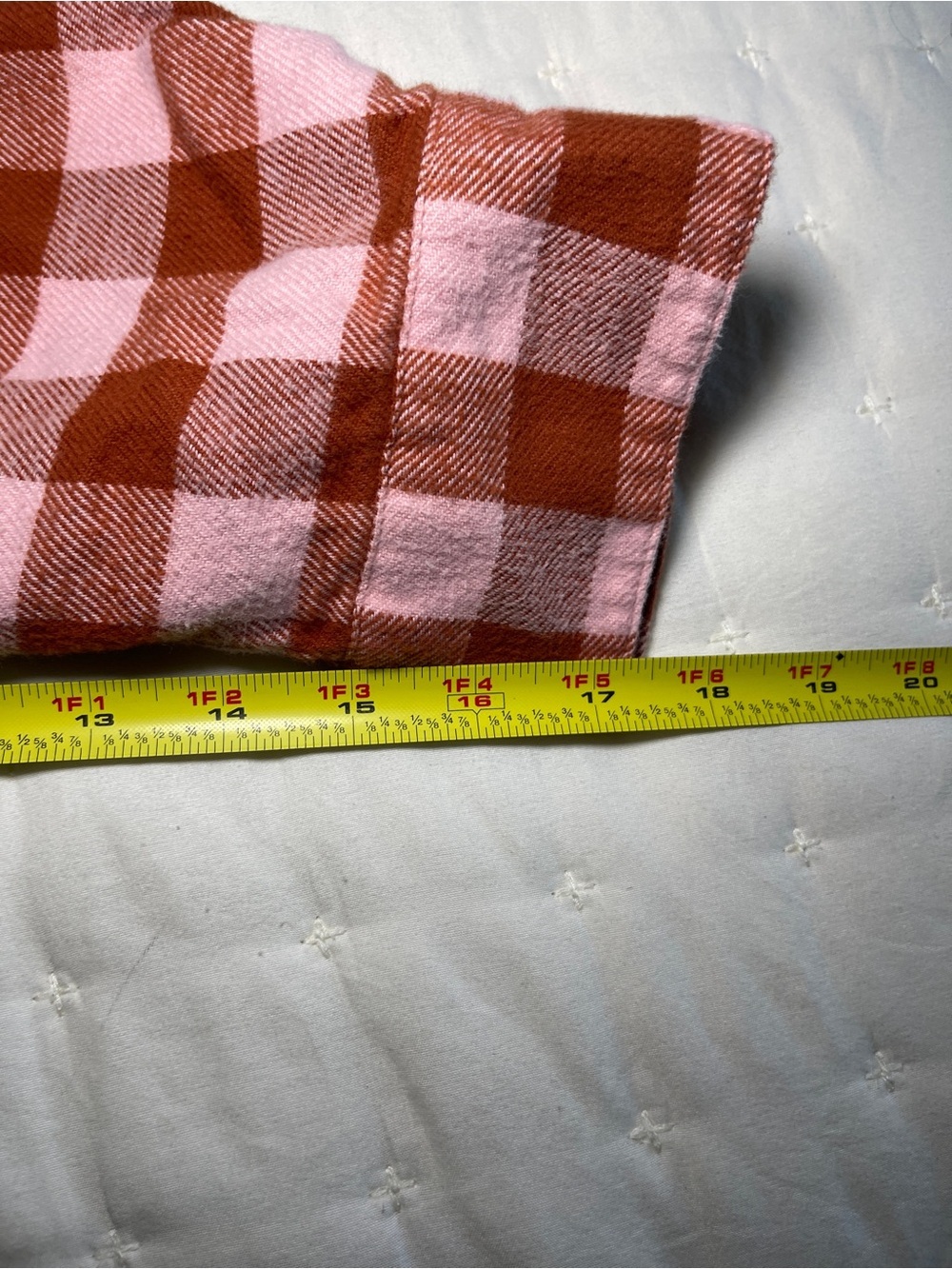 Checked Button-Down Shirt Jacket - Rust/Pink - Picture 9 of 10